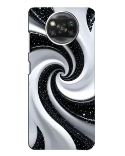 Чохол для Xiaomi POCO X3 Pro з картинкою «Чорно-біла спіраль»