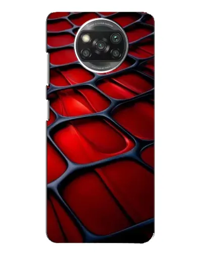 Чехол для Xiaomi POCO X3 Pro с картинкой «Красная глянцевая сетка»