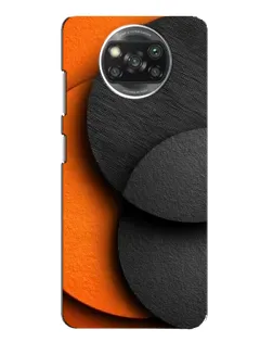 Чехол для Xiaomi POCO X3 Pro с картинкой «Геометрия оранжевых кругов»