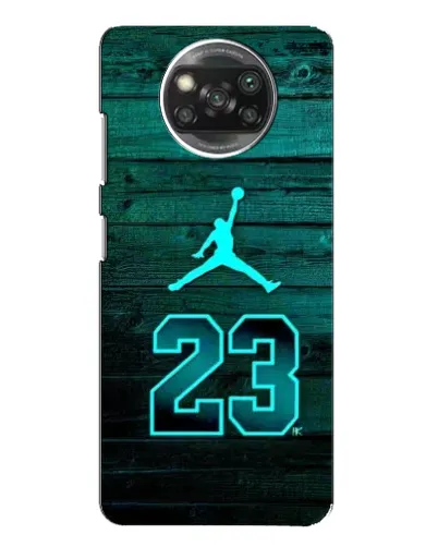 Чехол для Xiaomi POCO X3 с картинкой «Jordan Cyan 23»