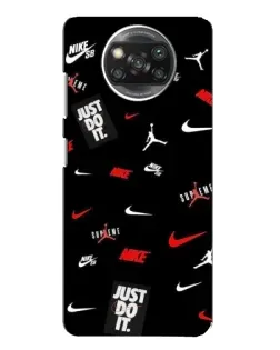 Чехол для Xiaomi POCO X3 с картинкой «Nike Mix Pattern»