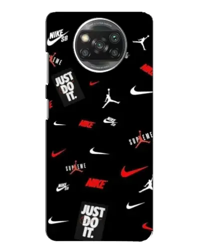 Чехол для Xiaomi POCO X3 с картинкой «Nike Mix Pattern»