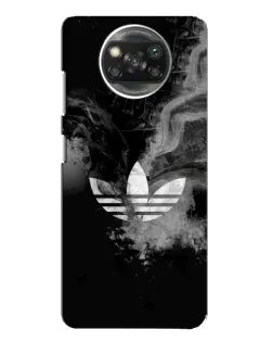 Чехол для Xiaomi POCO X3 с картинкой «Абстрактный дым Adidas»