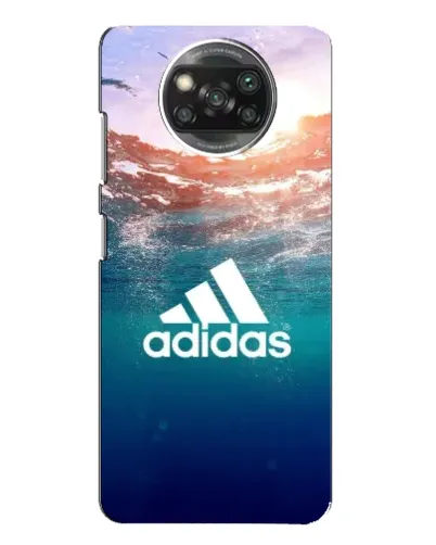 Чехол для Xiaomi POCO X3 с картинкой «Океанская глубина адидас»