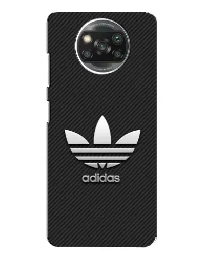 Чехол для Xiaomi POCO X3 с картинкой «Adidas Карбоновая текстура»