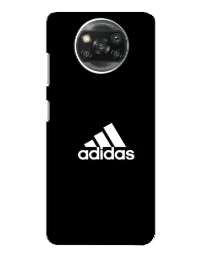 Чехол для Xiaomi POCO X3 с картинкой «Черная классика Adidas»