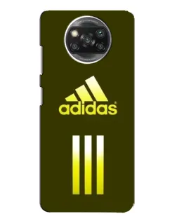 Чехол для Xiaomi POCO X3 с картинкой «Оливковый градиент Adidas»