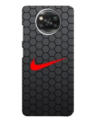Чохол для Xiaomi POCO X3 з картинкою «Nike — карбонова сітка»