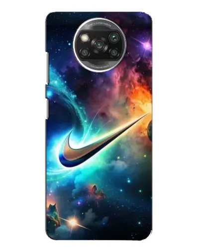 Чохол для Xiaomi POCO X3 з картинкою «Космічний Nike Swoosh»