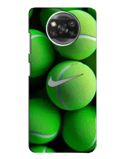 Чохол для Xiaomi POCO X3 з картинкою «Тенісні м'ячі Найк»