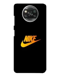Чохол для Xiaomi POCO X3 з картинкою «Золотий логотип Nike»