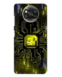 Чохол для Xiaomi POCO X3 з картинкою «Nike — золота іскра»