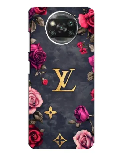 Чехол для Xiaomi POCO X3 с картинкой «Цветочный Louis Vuitton»