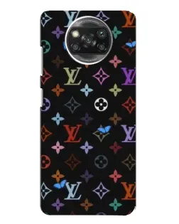 Чехол для Xiaomi POCO X3 с картинкой «Цветная монограмма LV»