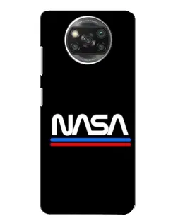 Чохол для Xiaomi POCO X3 з картинкою «NASA — класика Red Blue» Чохол для Xiaomi POCO X3 з картинкою «NASA — класика Red Blue»
