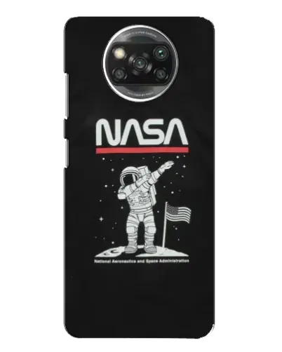 Чохол для Xiaomi POCO X3 з картинкою «NASA — крокуємо по Місяцю»