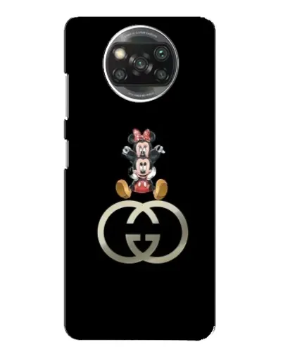Чехол для Xiaomi POCO X3 с картинкой «Минни Маус на лого»