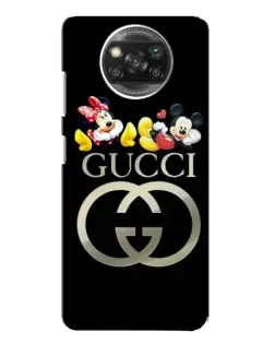 Чехол для Xiaomi POCO X3 с картинкой «Gucci — герои Disney»