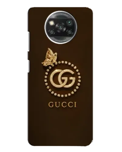 Чехол для Xiaomi POCO X3 с картинкой «Gucci — золотая бабочка»