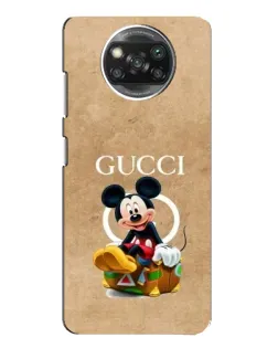 Чехол для Xiaomi POCO X3 с картинкой «Микки Маус Gucci — крафт»