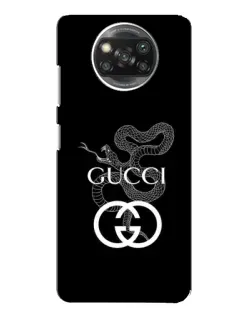 Чехол для Xiaomi POCO X3 с картинкой «Gucci — серебряная змея»