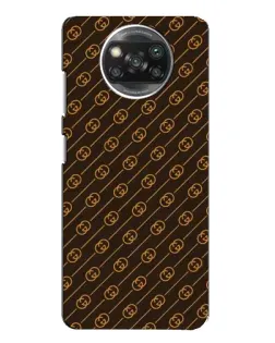 Чехол для Xiaomi POCO X3 с картинкой «Gucci — золотые диагонали»