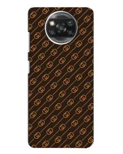Чехол для Xiaomi POCO X3 с картинкой «Gucci — золотые диагонали»