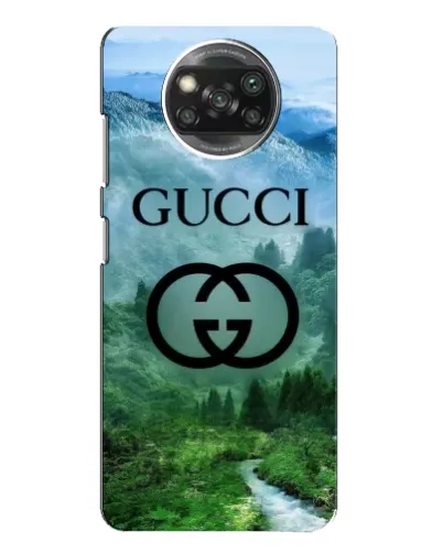 Чехол для Xiaomi POCO X3 с картинкой «Gucci — горный пейзаж»