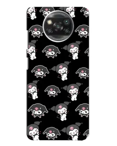 Чохол для Xiaomi POCO X3 з картинкою «Чорний паттерн Kuromi»