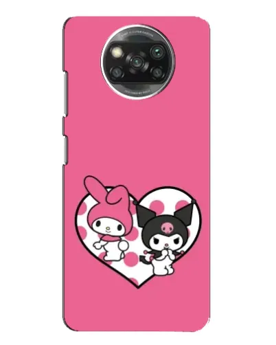 Чохол для Xiaomi POCO X3 з картинкою «Kuromi та My Melody»