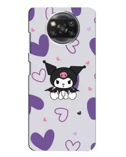 Чохол для Xiaomi POCO X3 з картинкою «Kuromi та лавандові серця»
