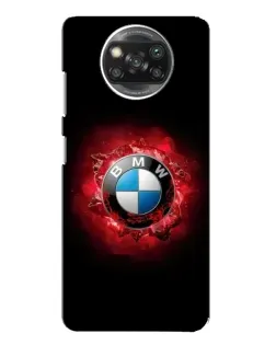 Чехол для Xiaomi POCO X3 с картинкой «Логотип BMW — вспышка»