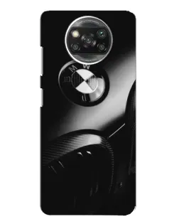 Чехол для Xiaomi POCO X3 с картинкой «Эмблема BMW — макро»