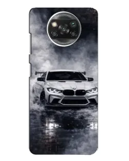 Чехол для Xiaomi POCO X3 с картинкой «BMW сквозь туман»