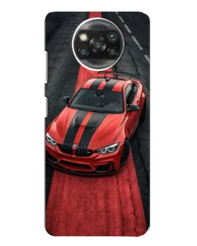 Чехол для Xiaomi POCO X3 с картинкой «BMW на красной дорожке»