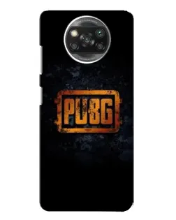 Чехол для Xiaomi POCO X3 с картинкой «PUBG — золотой логотип»