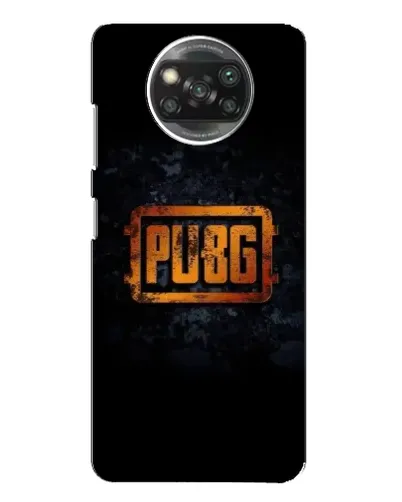 Чехол для Xiaomi POCO X3 с картинкой «PUBG — золотой логотип»