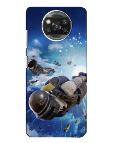 Чехол для Xiaomi POCO X3 с картинкой «Десант PUBG — прыжок»