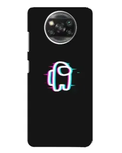Чехол для Xiaomi POCO X3 с картинкой «Among Us неон»