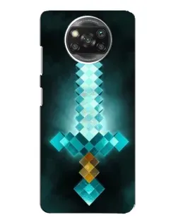 Чохол для Xiaomi POCO X3 з картинкою «Алмазний меч неон»