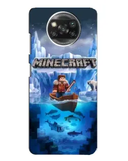 Чохол для Xiaomi POCO X3 з картинкою «Minecraft льодянийсвіт»