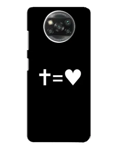 Чохол для Xiaomi POCO X3 з картинкою «Хрест та Серце»
