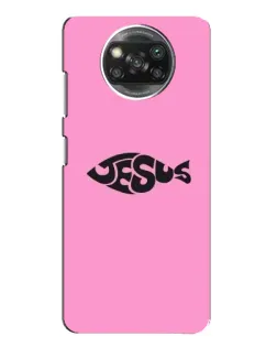 Чохол для Xiaomi POCO X3 з картинкою «Рожевий символ Jesus»
