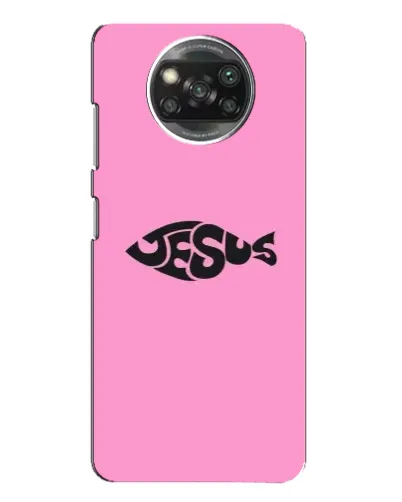 Чохол для Xiaomi POCO X3 з картинкою «Рожевий символ Jesus»