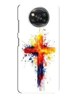 Чохол для Xiaomi POCO X3 з картинкою «Акварельний хрест»