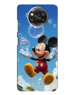 Чехол для Xiaomi POCO X3 с картинкой «Mickey и мыльные пузыри»