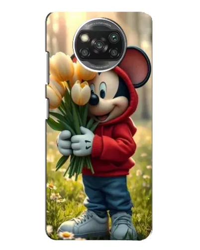 Чехол для Xiaomi POCO X3 с картинкой «Микки с тюльпанами» Чехол для Xiaomi POCO X3 с картинкой «Микки с тюльпанами»