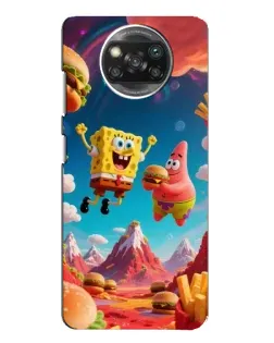 Чехол для Xiaomi POCO X3 с картинкой «Космический фастфуд»