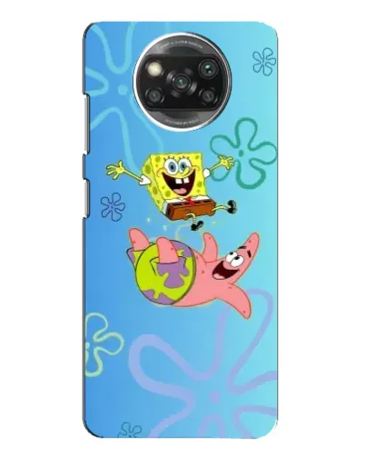 Чехол для Xiaomi POCO X3 с картинкой «Спанч Боб и Патрик»