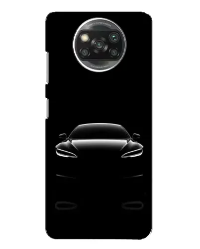 Чехол для Xiaomi POCO X3 с картинкой «Силуэт Tesla Night»
